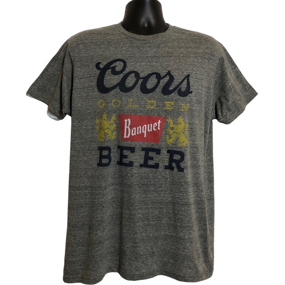 Coors Banquet Beer Men's Gray Tee Luv Short Sleeve Crew Neck T Shirt L - Picture 10 of 10